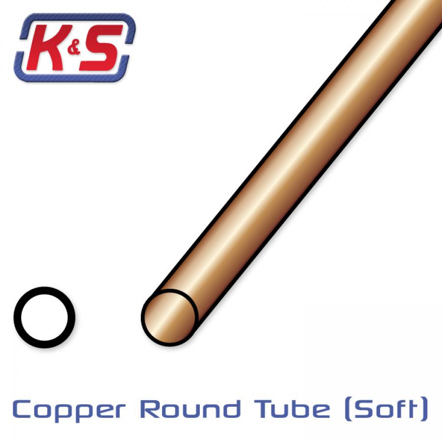 Copper Tubes Bendable 3/32'', 1/8'', 5/32'' 305mm (3pcs)