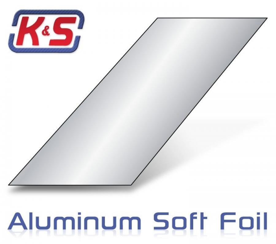 Aluminum (Soft) Sheet 0.13x100x305mm (.005'') (1pcs)
