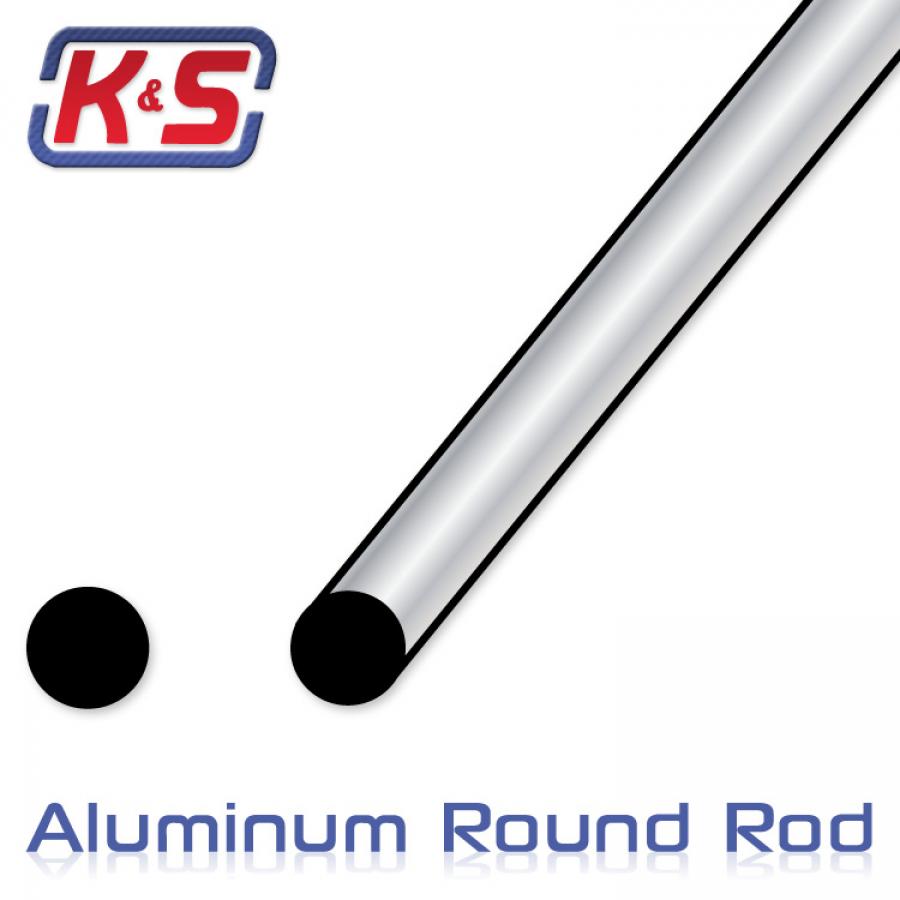 Aluminium Rod 6.35x305mm (1/4'') (1pcs)