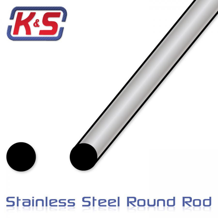 12" Stainless steel rod 3/8" (1pc per card)