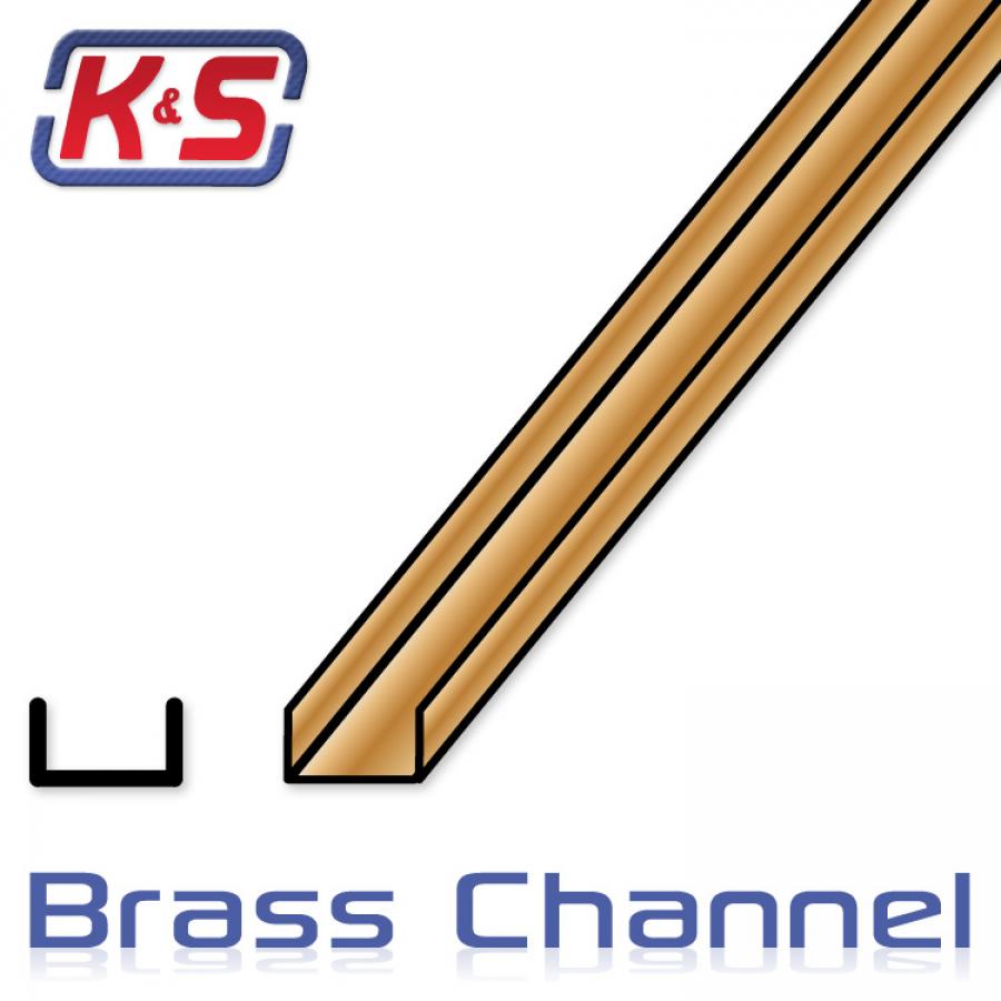Brass U-Channel 4.76x305mm (3/16") (1pcs