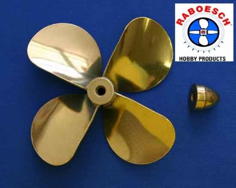 Brass Prop 4-Blade Right 3-5/8'' dia