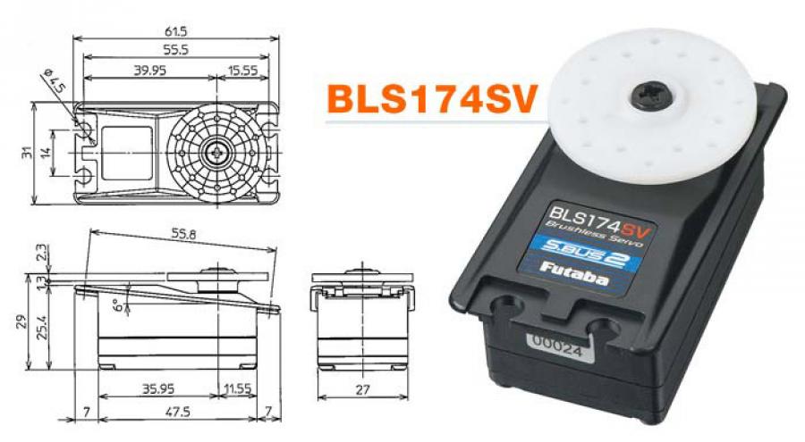 Servo  9,6kg 0,09s HV/S.BUS2 F3A low (Repl BLS174HV)