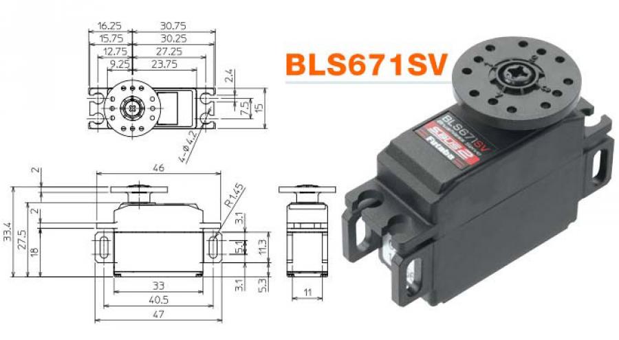 Servo BLS671SV Mini 6.2kg 0.10s HV