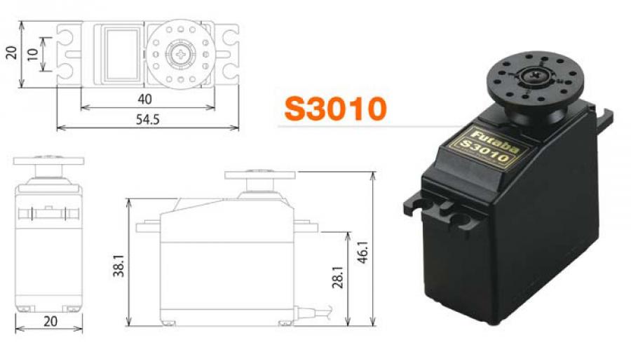 Servo S3010 Std  6.5kg 0.19s 1BB