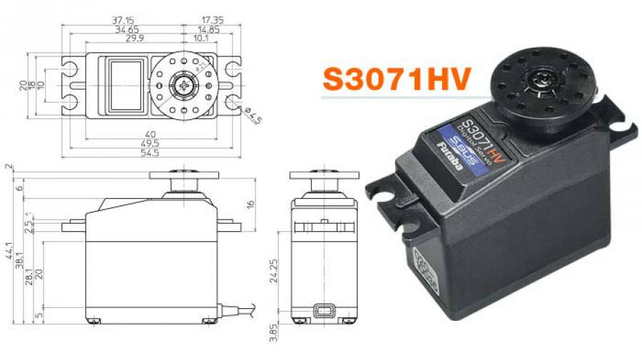Servo S3071HV Std  10.5kg 0.17s HV