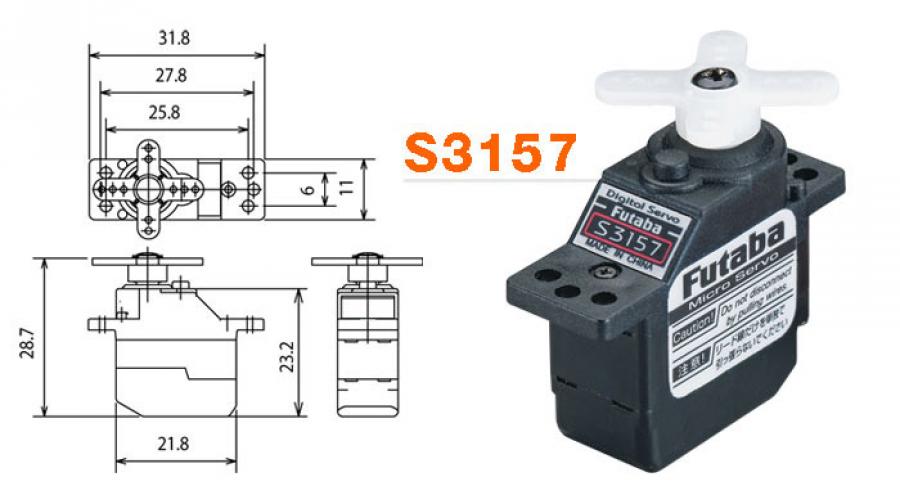 S3157 Digital Micro Servo 1.7kg 0.09s