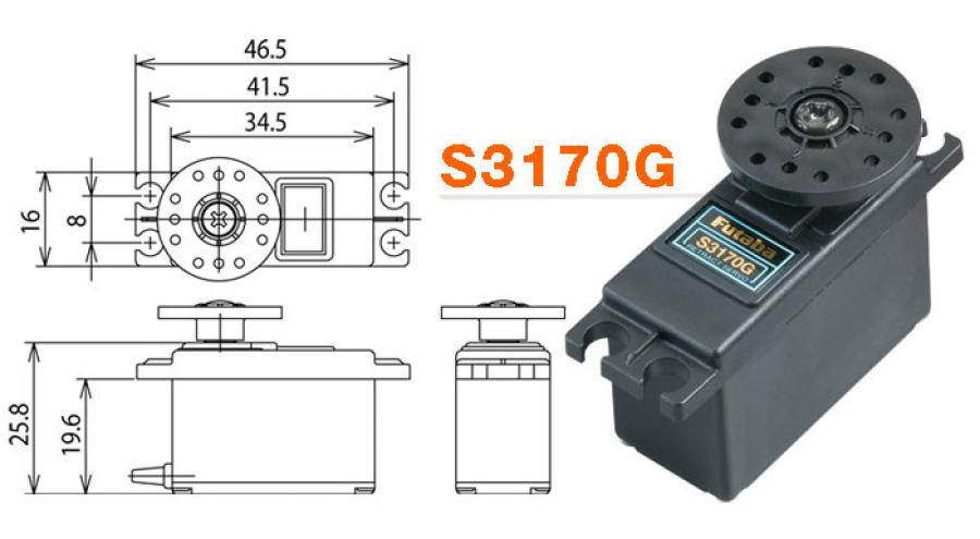 S3170G Mini-Servo (retract) 8.5kg 0.47s