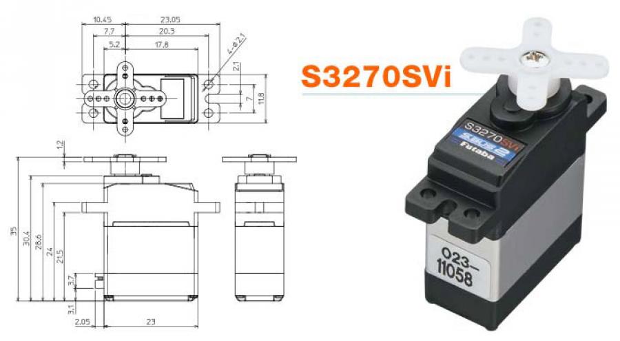 HV/S.BUS/S.BUS2 Servo 3kg 0.11s 7.4V EP Heli/Air