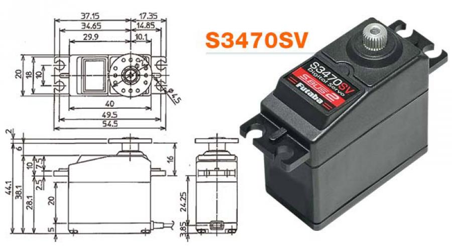 Servo S3470SV  9.6 kg 0.12s 2BB MG HV