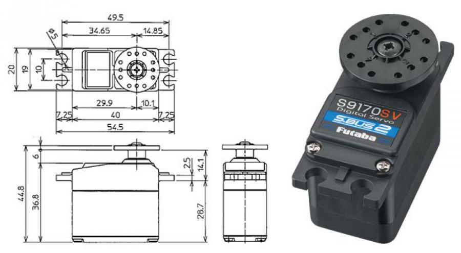 Servo 6,5kg HV/S-Bus2 low Air(repl S9070SB)