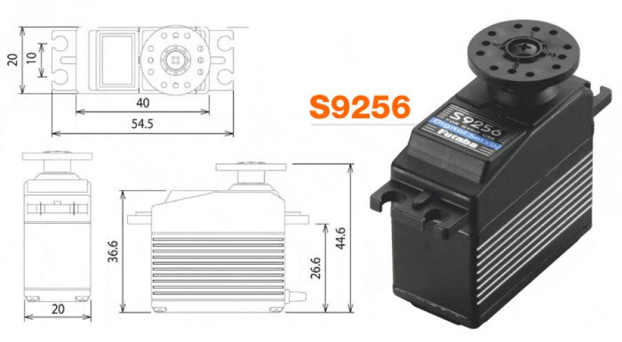 S9256 Digital Heli-Servo GY601/611 3.4kg 0.06s 4.8V*