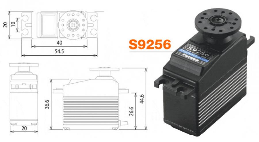 Servo S9256 Digital Heli- GY601/611 3.4kg 0.06s 4.8V*