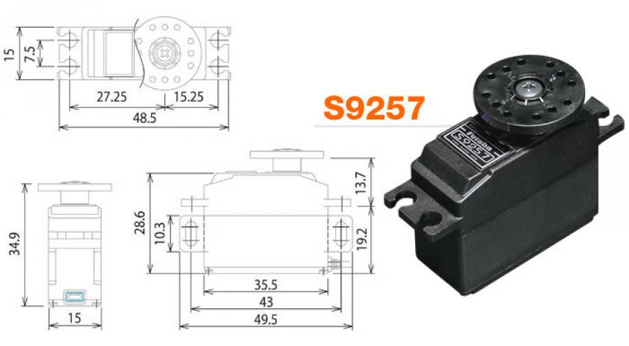 Servo S9257 Digital Mini Heli  2kg 0.08s 4.8V