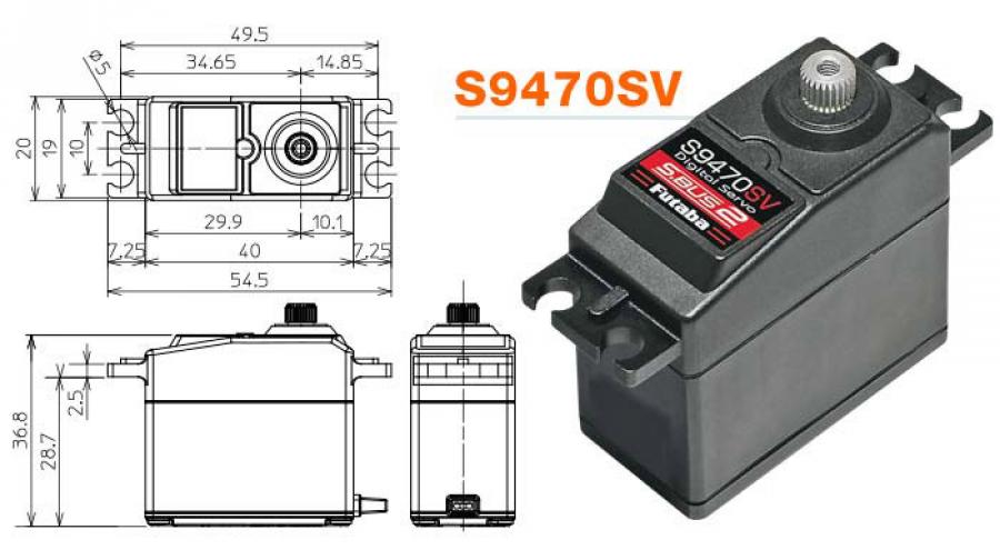 S9470SV Car/Boat Servo 13.8kg 0.09s HV