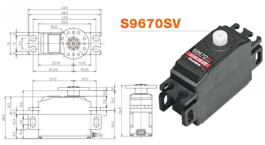 S9670SV Mini-Servo 5.5kg 0.09s HV