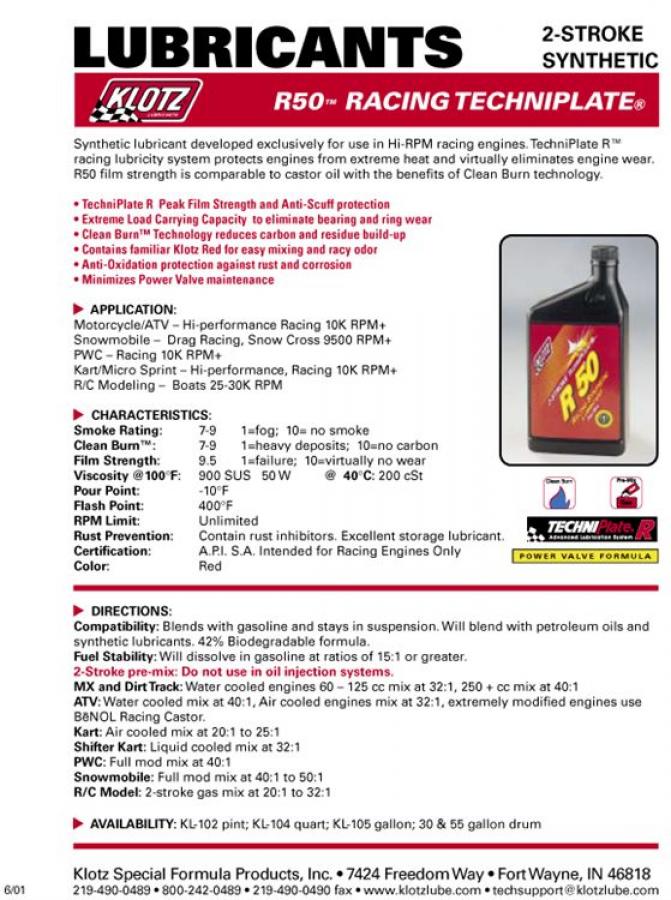 R50 Techniplate Oil 0.95L (1quart)