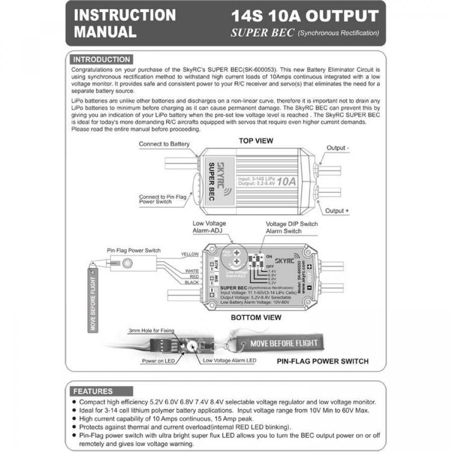 Linear BEC 3-14S 10A SkyRC