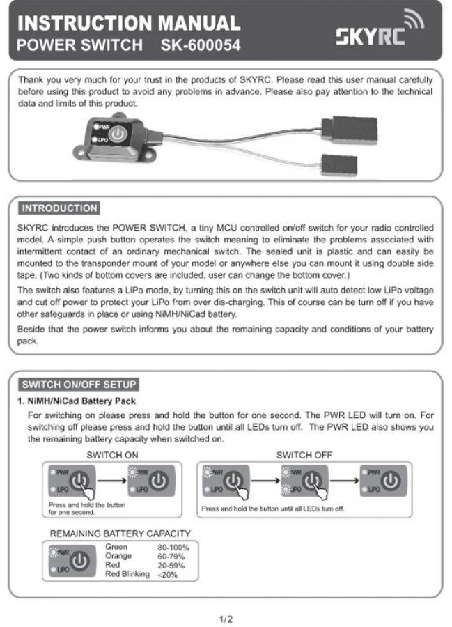 Power Switch Electronic switch 10A