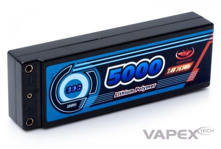 Li-Po 7,4v 5000mAh 30C Hard w/o connector