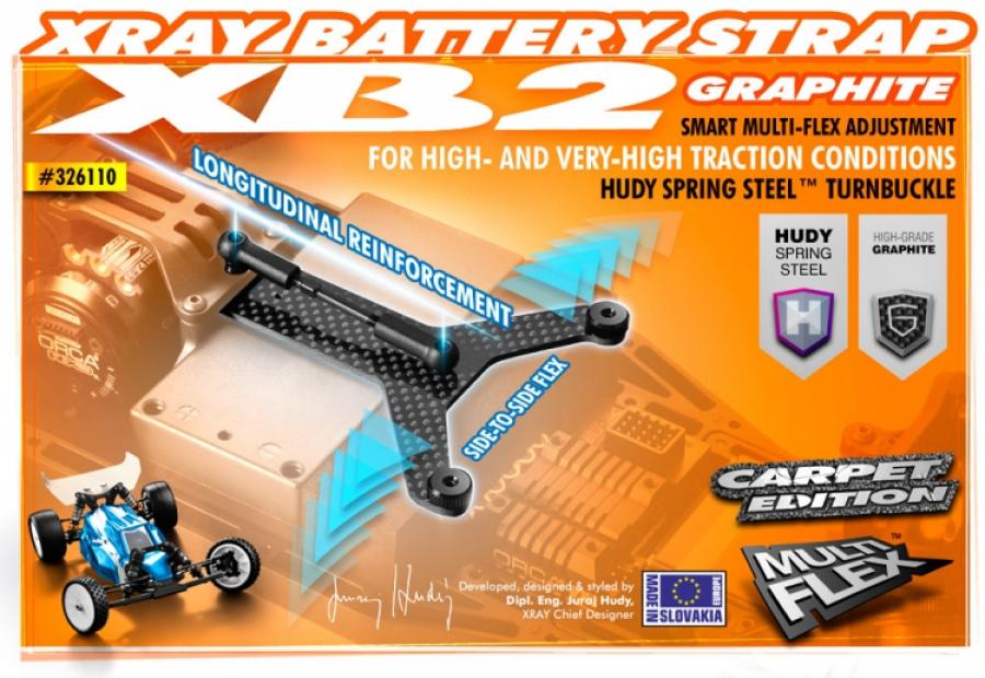Xray  Graphite Battery Strap (1) 326110