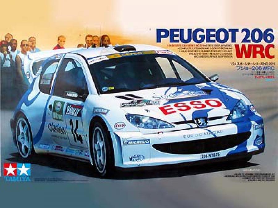 Tamiya 1/24 PEUGEOT 206 WRC pienoismalli