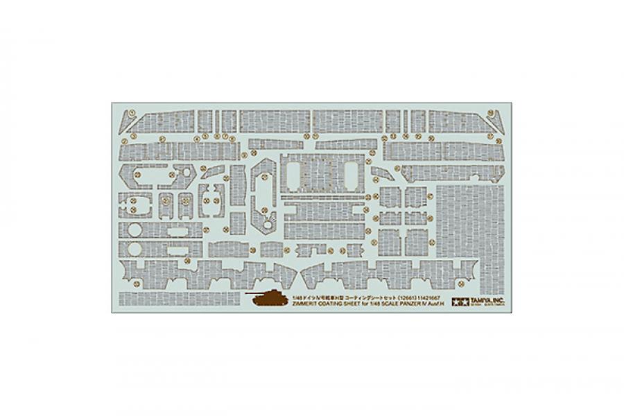 Tamiya 1/48 Panzer Iv H Zim Sheet lisätarvike