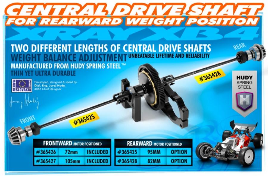 Xray  Central Drive Shaft 82mm Spring steel (1) 365428