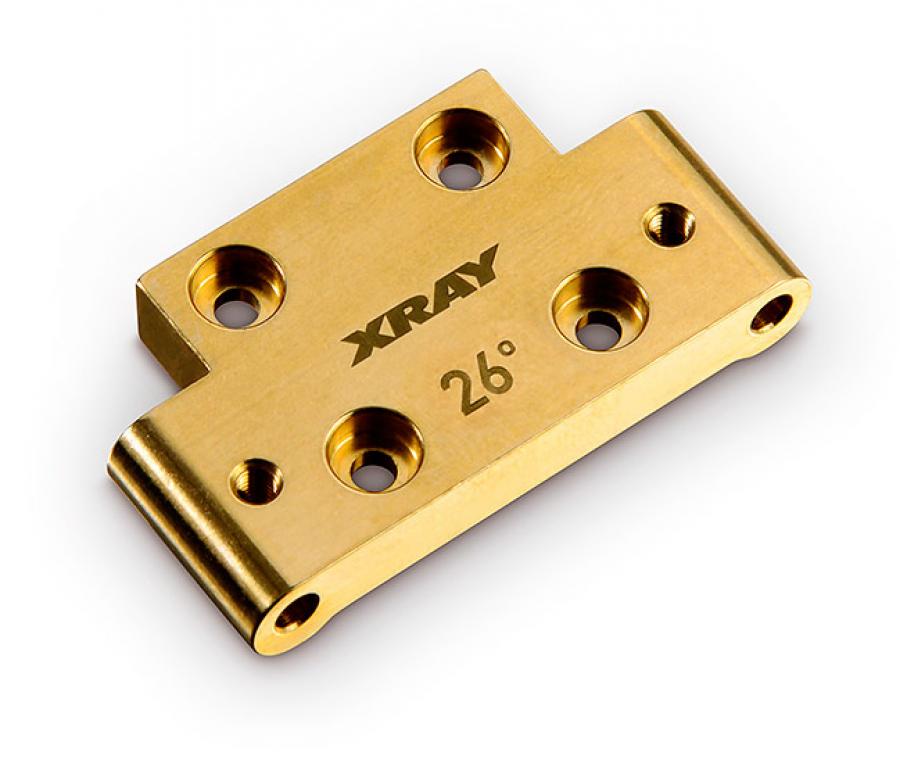 Xray  Brass 26deg Front Lower Arm Mount (1) 322312