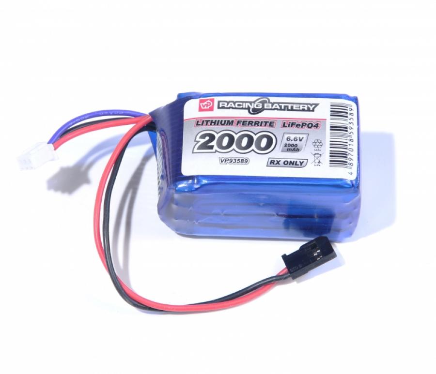 Receiver Battery Li-Fe 6.6V 2000mAh Cube