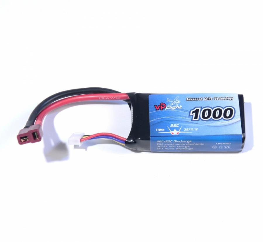 Li-Po Battery 3S 11,1V 1000mAh 25C T-Connector