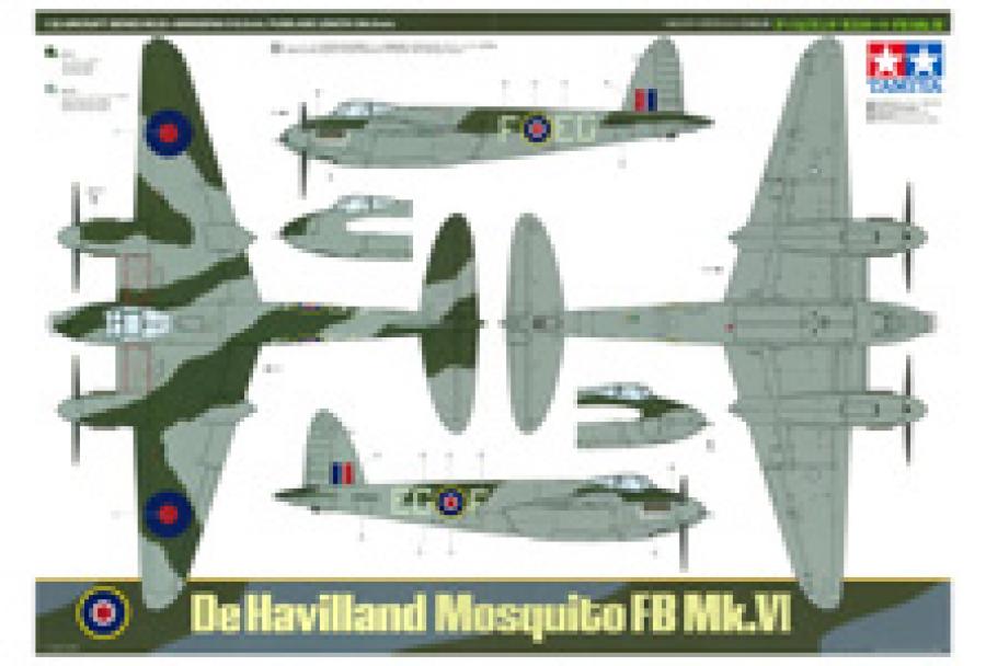 Tamiya 1/32 De Havilland Mosquito FB Mk.VI pienoismalli