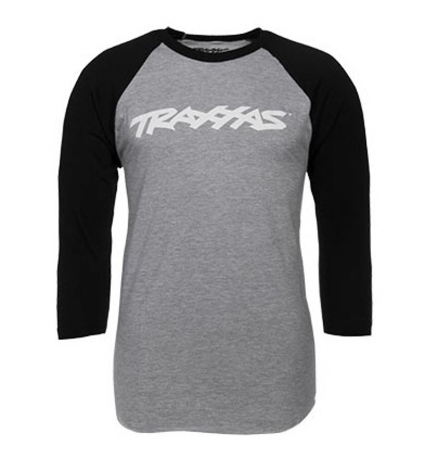 Traxxas Shirt Raglan Traxxas-logo Grey/Black L (Premium Fit) TRX1369-L