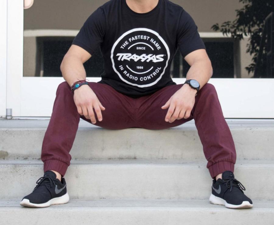 Traxxas T-Shirt Black Circle Traxxas-logo M TRX1360-M