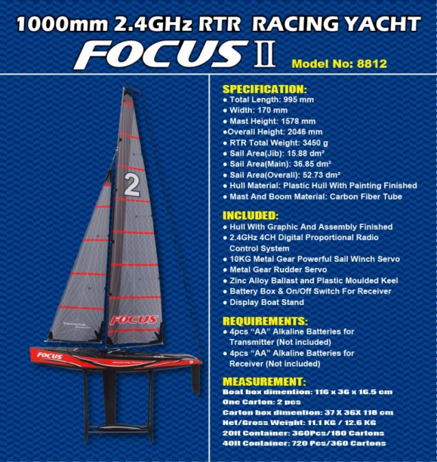 Focus V2 Sailboat 1-meter RTR