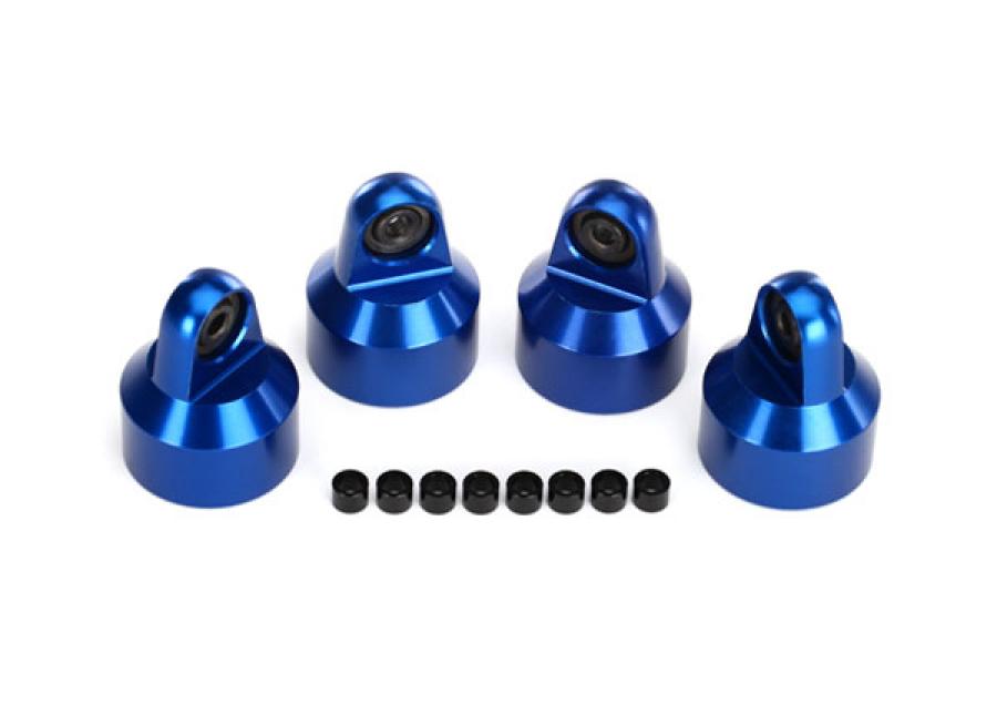 Traxxas Shock Caps Aluminium Blue (4) TRX7764A