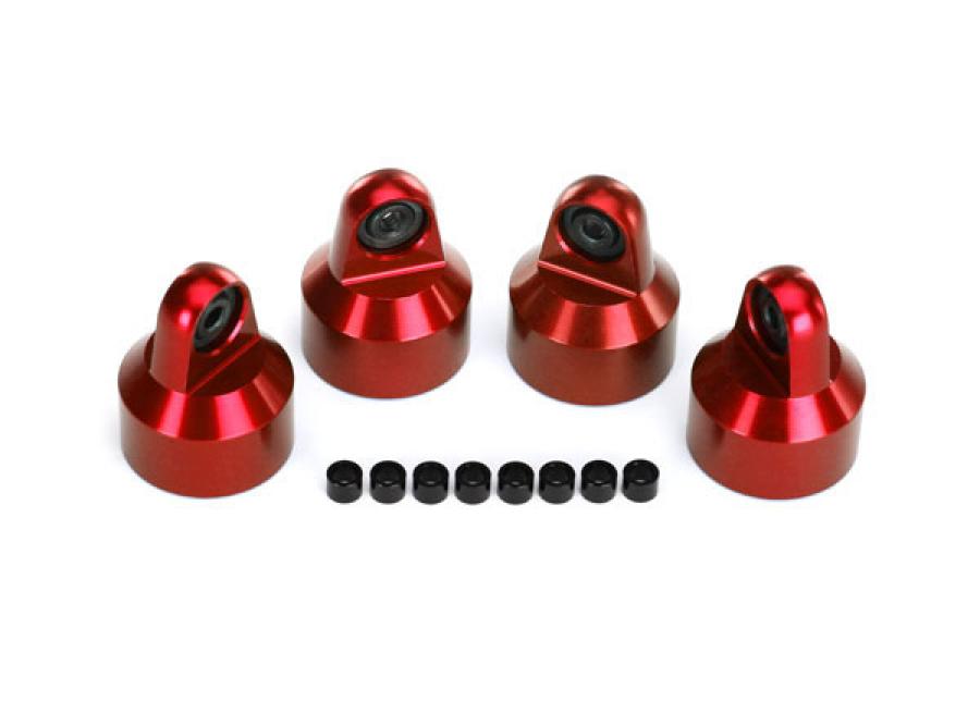 Traxxas Shock Caps Aluminium Red (4) TRX7764R