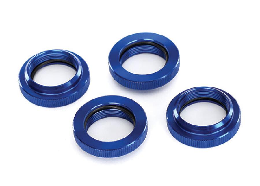 Traxxas Spring retainer GTX-shocks Blue Alum (4) TRX7767