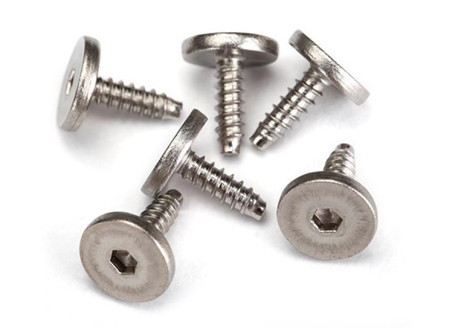 Traxxas Screws 2.6x8mm Self-tapping Flathead Hex Socket (6) TRX3233