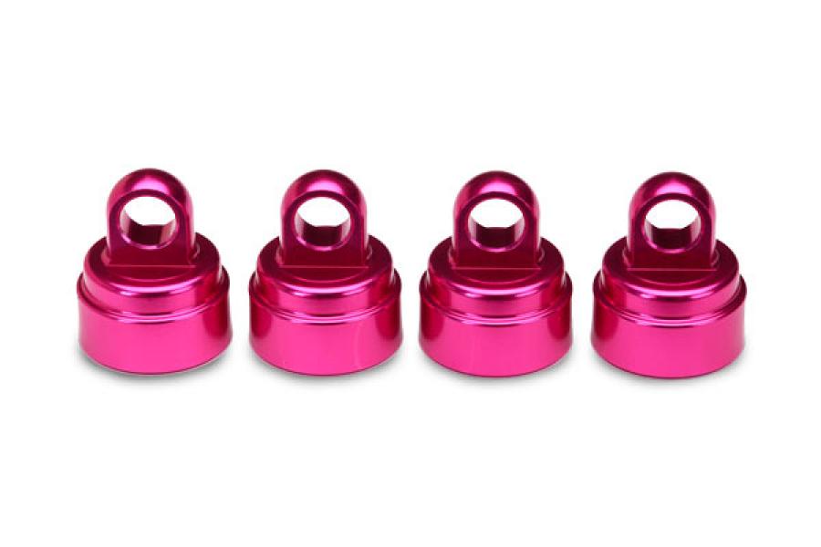 Traxxas Shock caps, aluminum (pink-anodized) (4) (fits all Ultra Shocks) TRX3767P