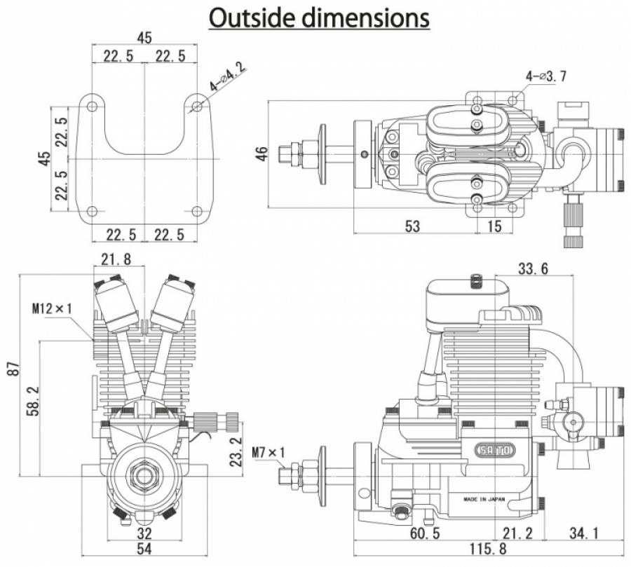 FG-11A 11cc 4-stroke Gasoline Engine