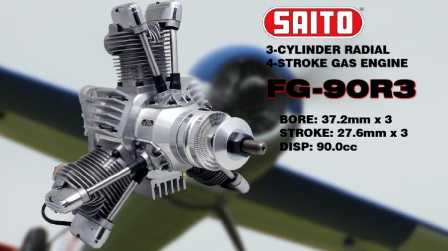 FG-90R3 90cc 4-stroke 3-cyl Radial Gasoline Engine