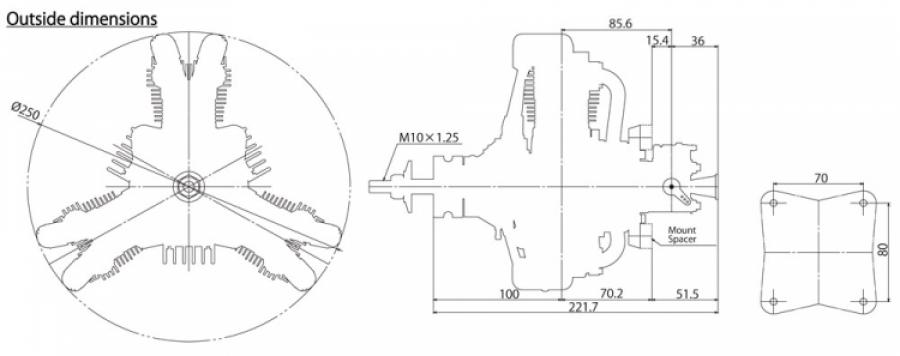 FG-84R3 84cc 4-stroke 3-cyl Radial Gasoline Engine