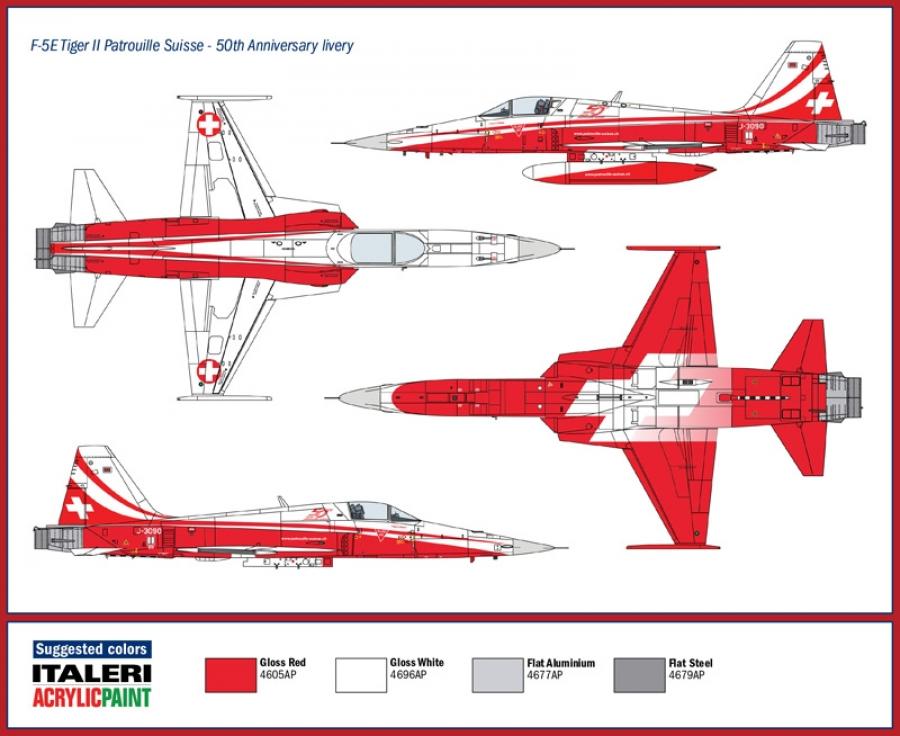 Italeri 1/72 F-5 TIGER PATROUILLE SUISSE