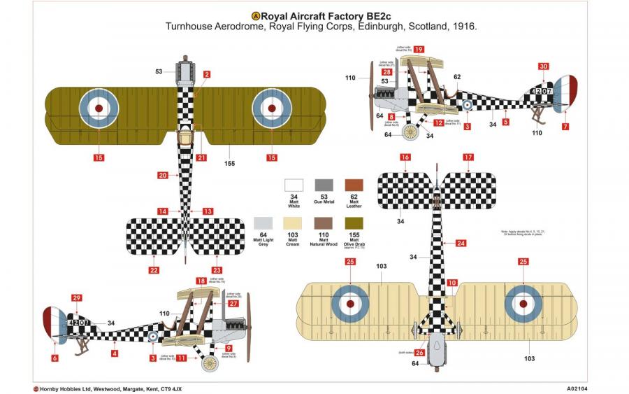 Airfix 1/72 Royal Aircraft Factory BE2c Scout