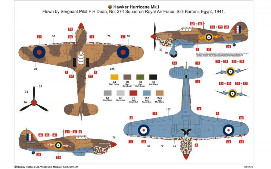 Airfix 1/48 Hawker Hurricane Mk1 - Tropical