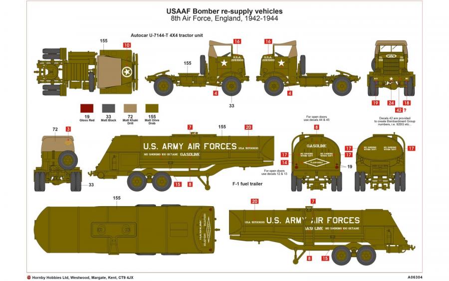 1/72 USAAF 8th Air Force Bomber Resupply Set 