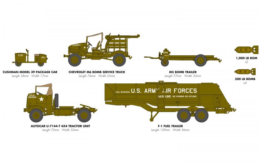 1/72 USAAF 8th Air Force Bomber Resupply Set 