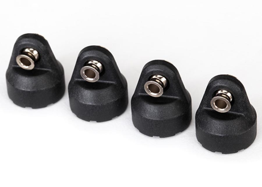 Traxxas Shock Caps with Hollow Balls Black (4) TRX8361