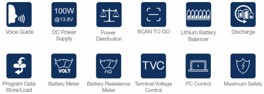 Laturi SkyRC D100-V2 Dual Charger 2x100W 240VAC/12VDC